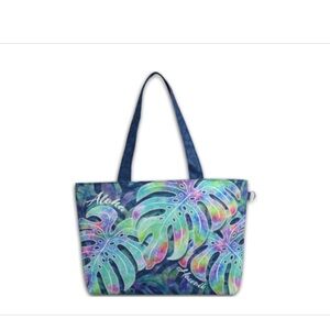 NEW💙Aloha Hawaii Monstera Medium Tote🩵